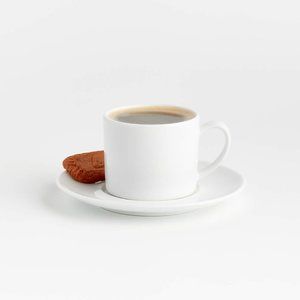 Crate&Barrel Aspen Espresso Cup with Saucer (Set of 2)